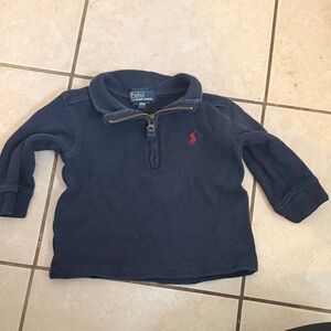 Polo by Ralph Lauren Kids Navy Sweater with Red Logo